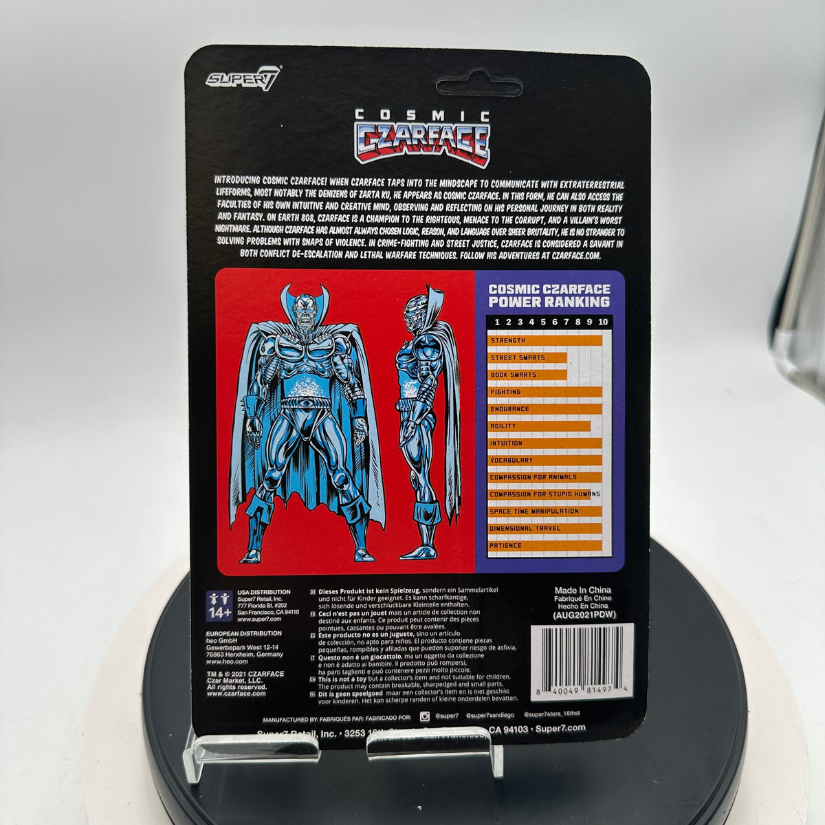 Super7 Reaction Blue Cosmic Czarface 3.75” Action Figure #6 MOC 2022