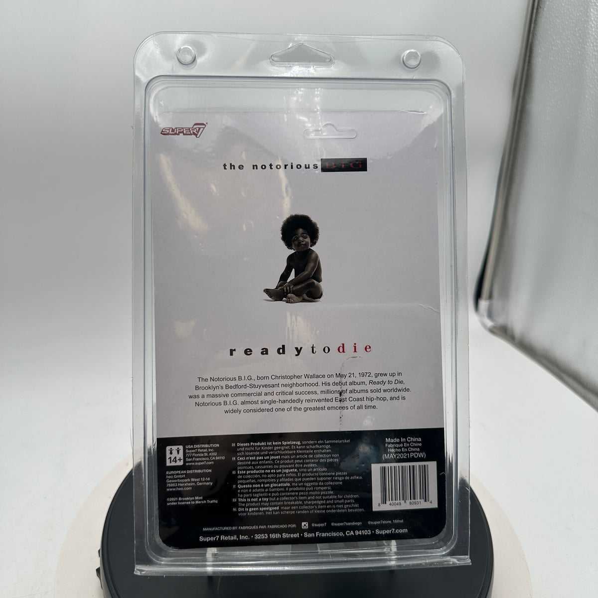 Super7 ReAction Figures The Notorious B.I.G. Ready to Die Action Figure With Case