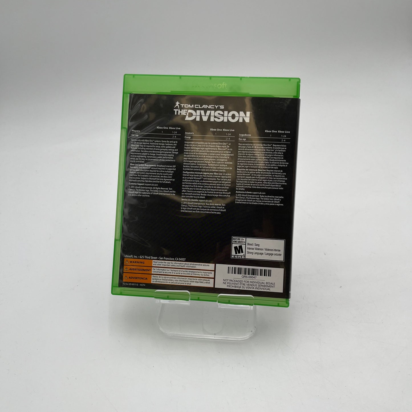 Xbox One Tom Clancy's The Division Game with Box - Used