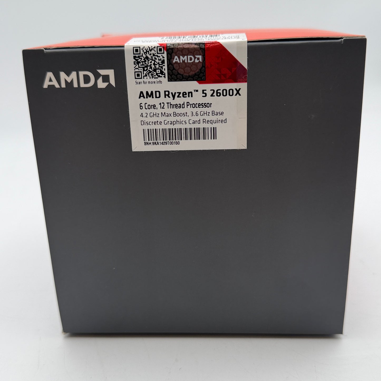 AMD Ryzen 5 2600X 6 Core 12 Thread Processor - New In Box
