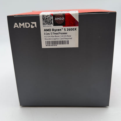 AMD Ryzen 5 2600X 6 Core 12 Thread Processor - New In Box