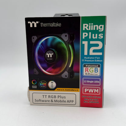 Thermaltake Riing Plus 12 Radiator Fan RGB - New In Box