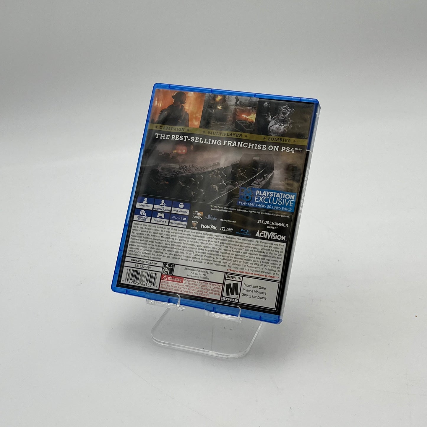 PlayStation 4 Call of Duty WWII Video Game With Box Used