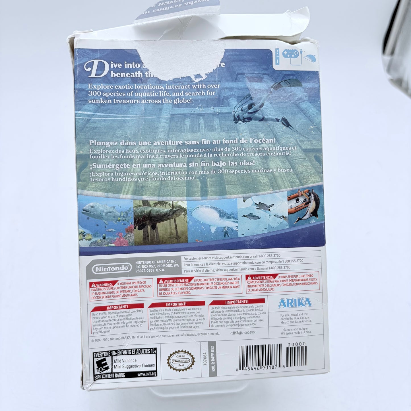 Wii Endless Ocean: Blue World Video Game With Wii Speak and Box/Manuals