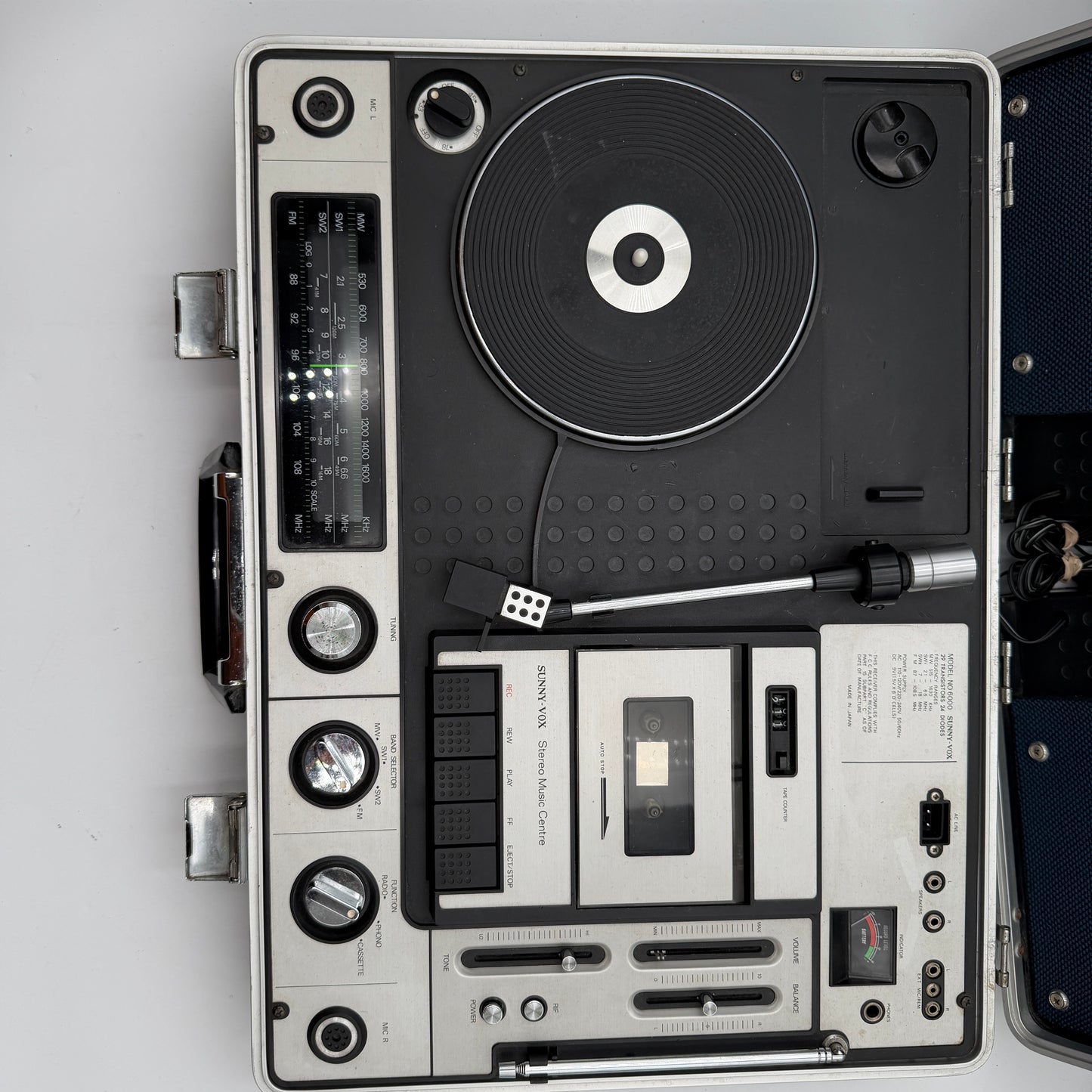 Sunny-Vox Vintage Model 6000 Stereo Music Centre Turntable