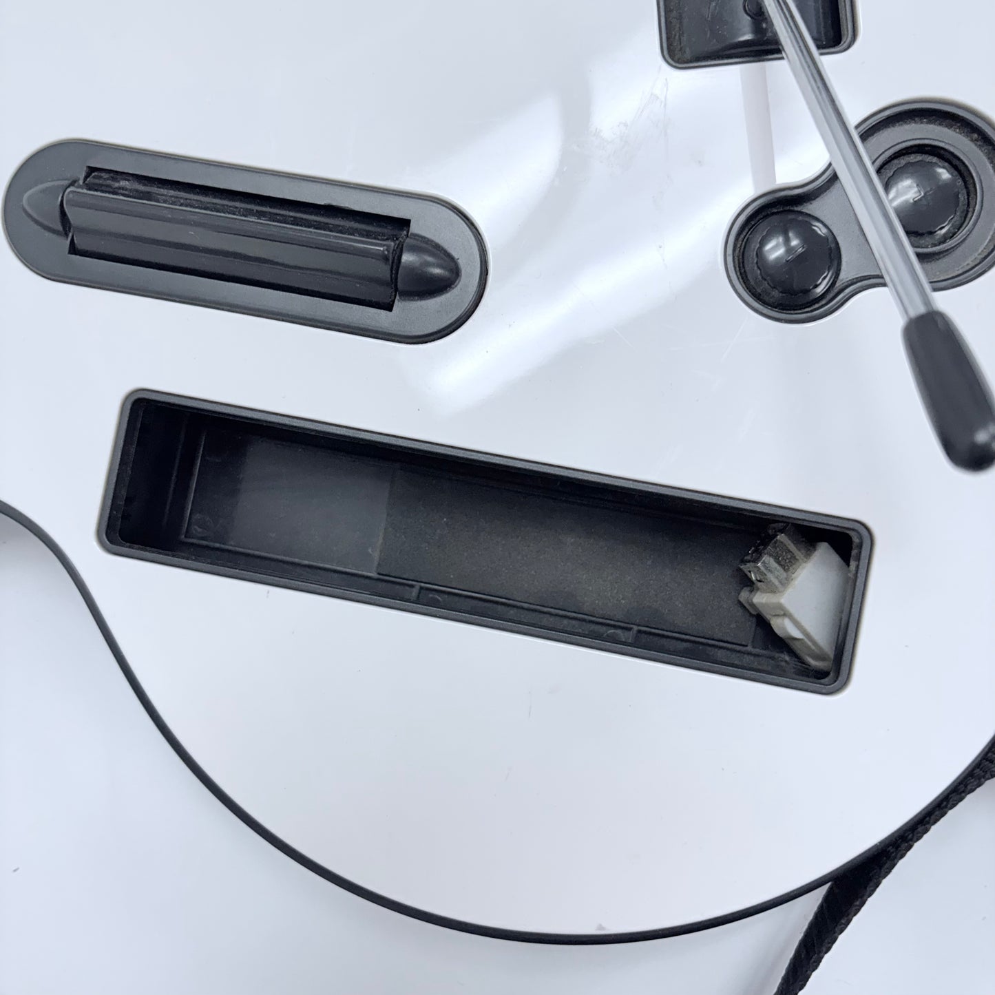 Nintendo Wii Guitar Hero Guitar Accessory White with Strap