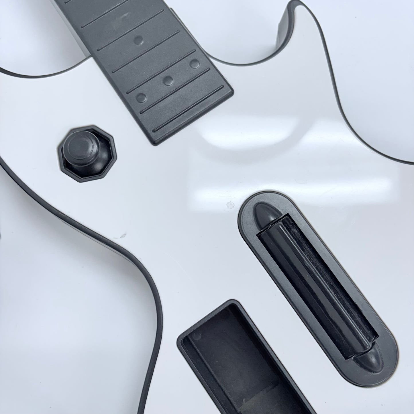 Nintendo Wii Guitar Hero Guitar Accessory White with Strap