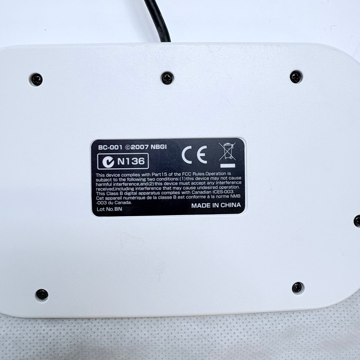 Nintendo Wii Dance Pad DDR Mat Bandai Namco BC-001 Compatible Wii/GameCube White