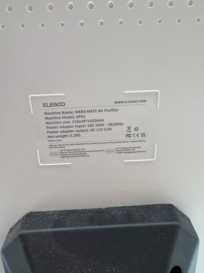 Elegoo Marsmate Air Purifier for Resin 3D Printer - New No Box