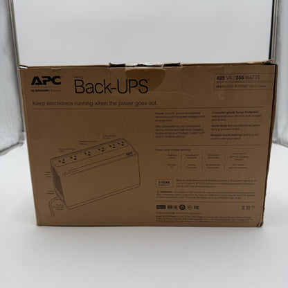 APC Back-UPS 425 VA/255 WATTS Battery Backup - BE425M New In Box