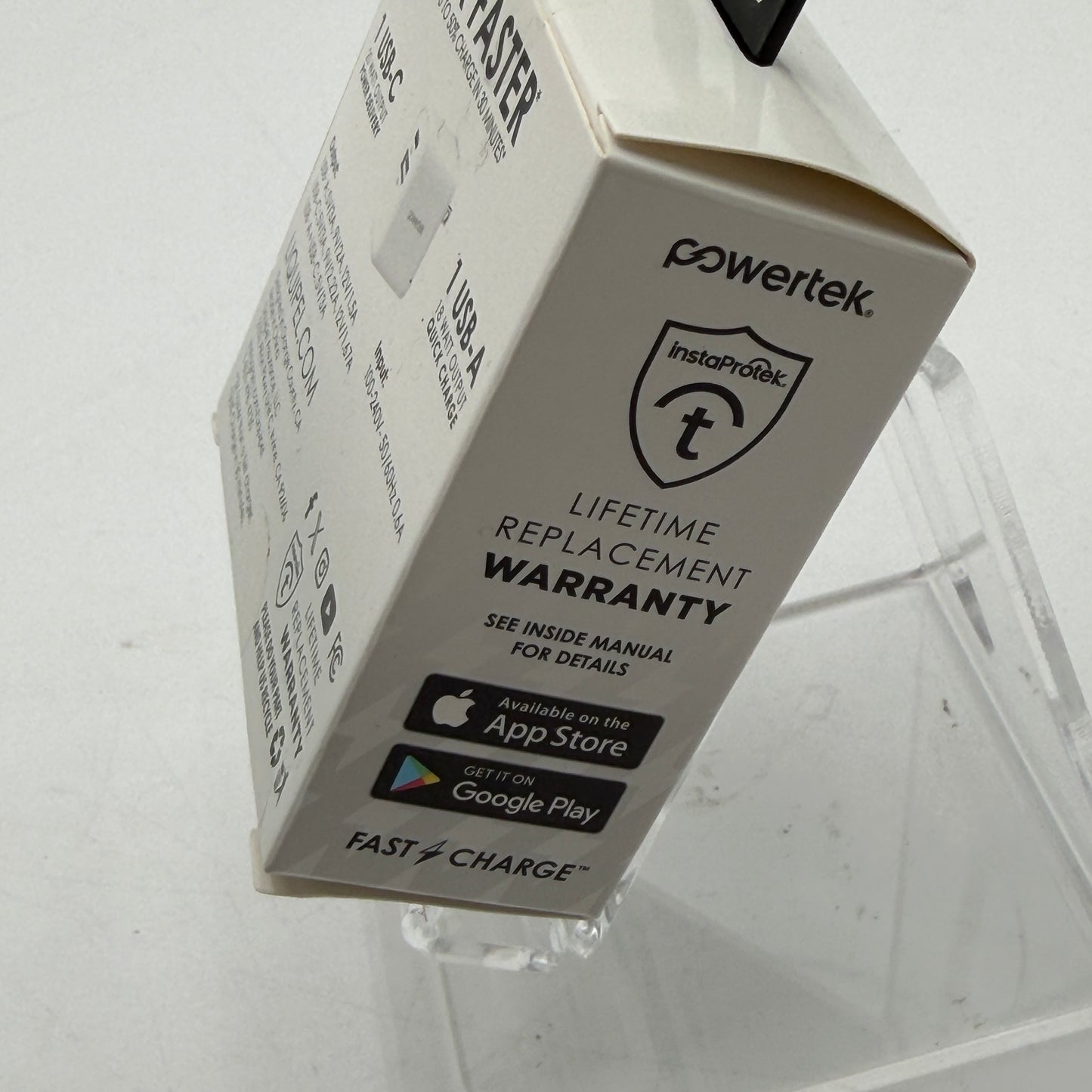 Powertrek Retro Charger Wall Charger and Cable White New