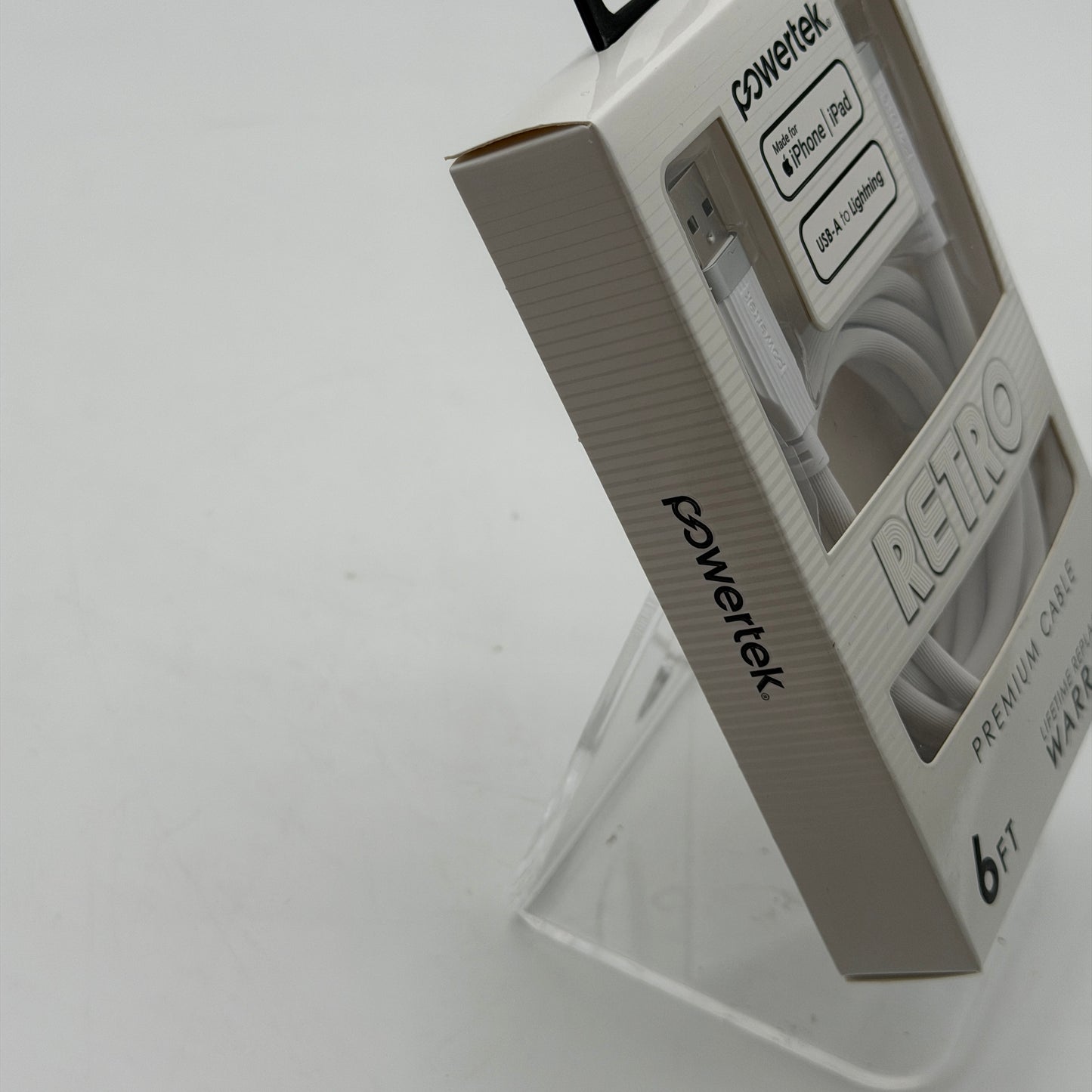 Powertrek Retro Charger Wall Charger and Cable White New