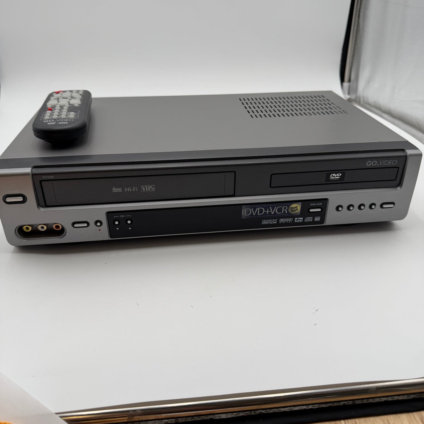 GO VIDEO DV1030 DVD Player Black Used - VCR Works but DVD Tray Malfunctions