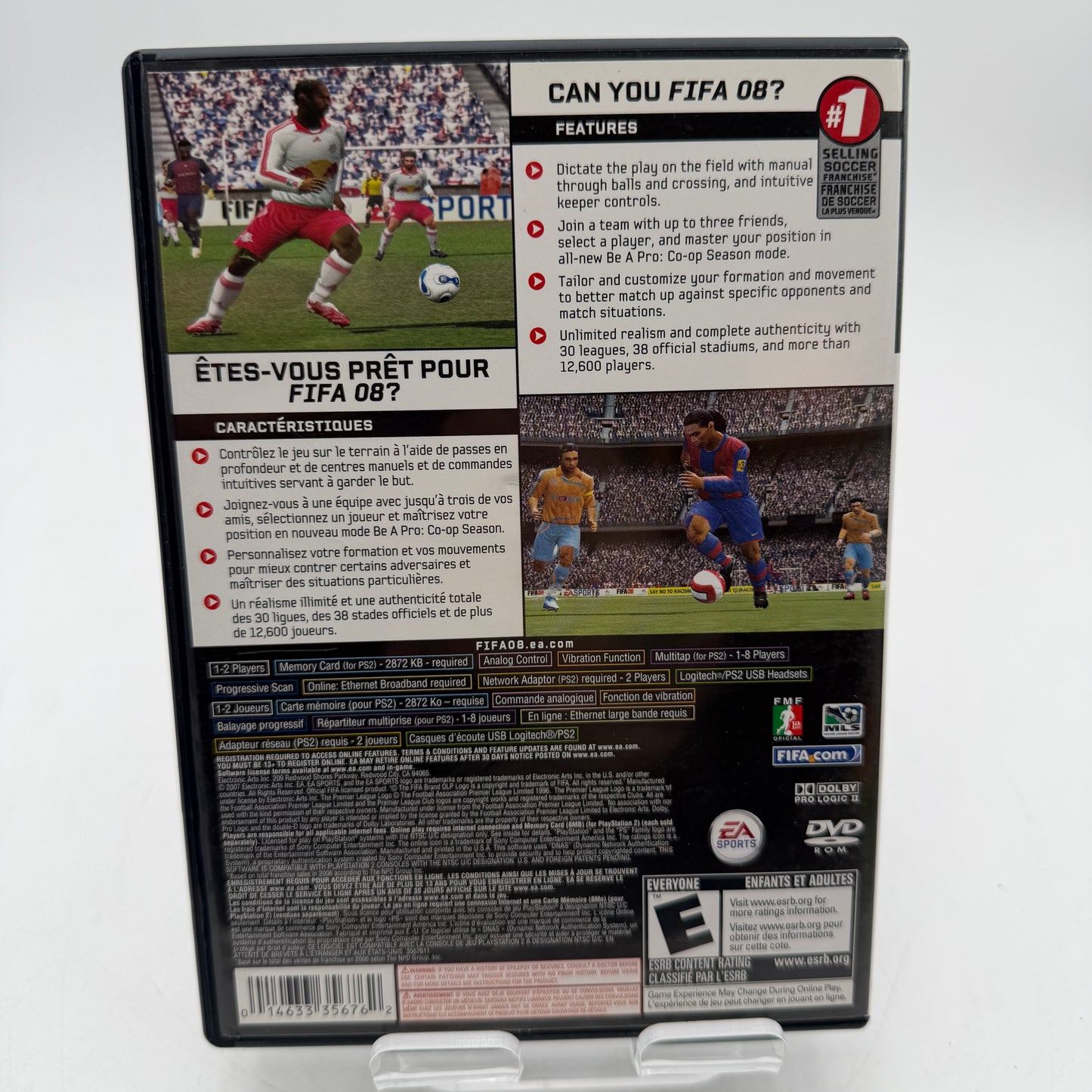 Playstation 2 FIFA 08 Video Game With Box No Manual or Inserts