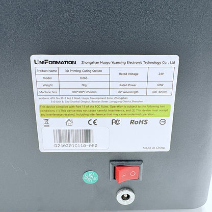 UniFormation Curing Box-D265 UV Resin Curing Chamber