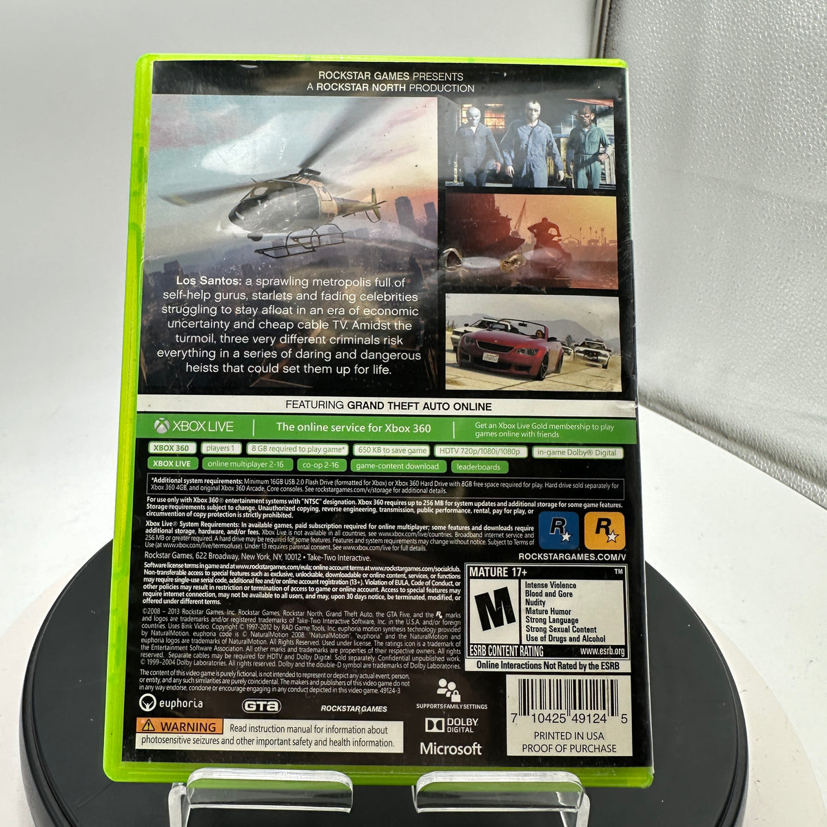 Xbox 360 Grand Theft Auto V Video Game