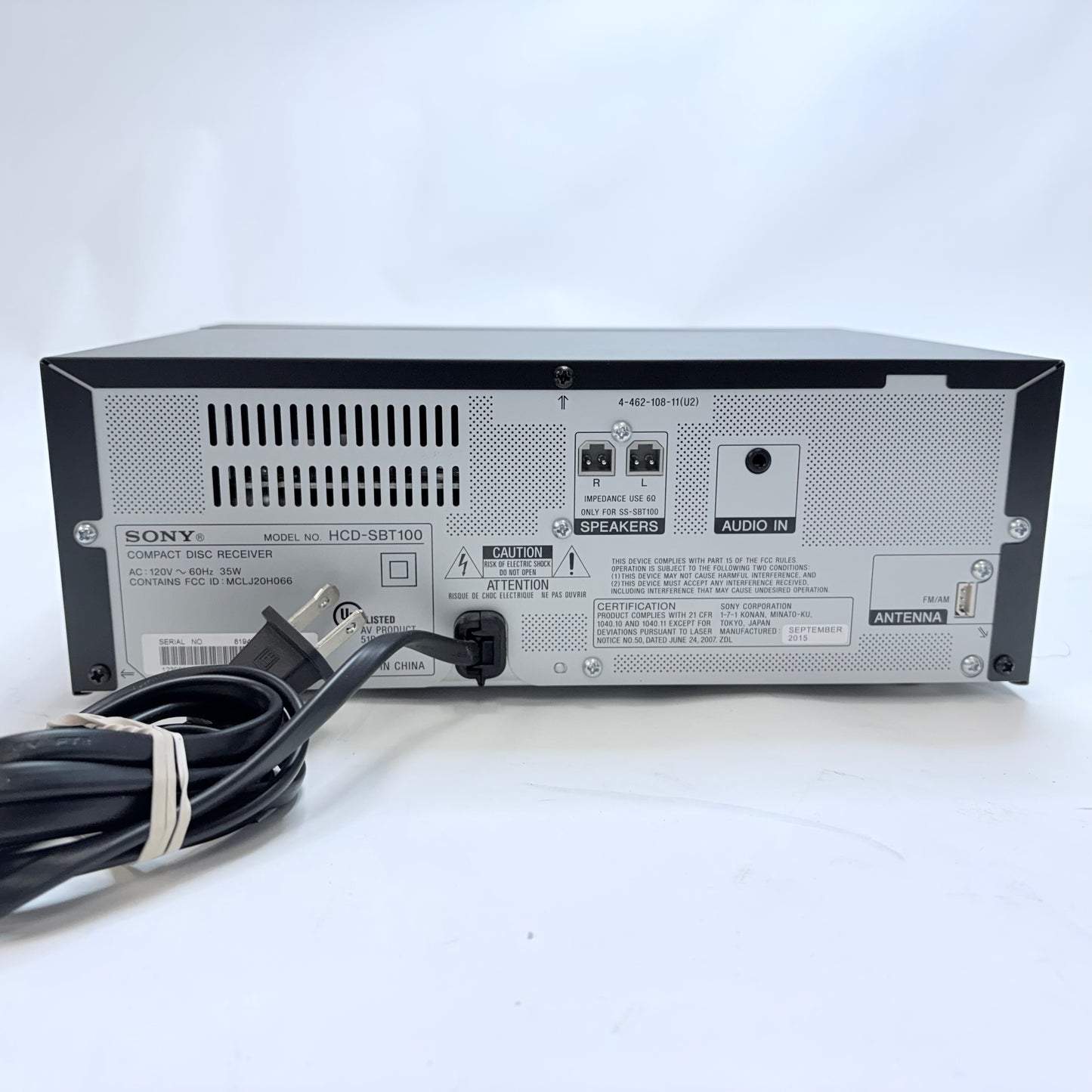 Sony HCD-SBT100 Home Audio Receiver No Remote