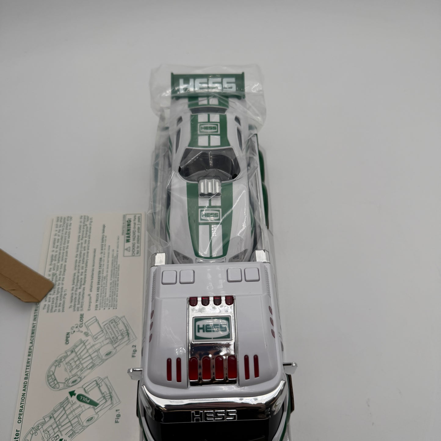 HESS 2016 Toy Truck and Dragster New Stored with Batteries Removed