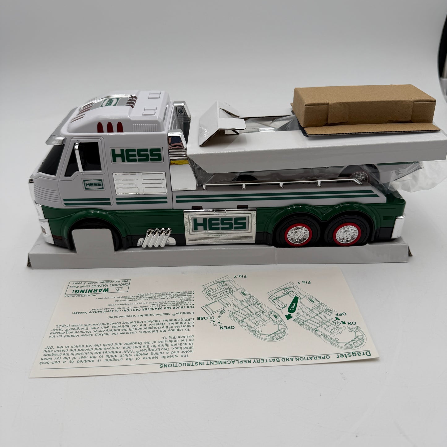 HESS 2016 Toy Truck and Dragster New Stored with Batteries Removed