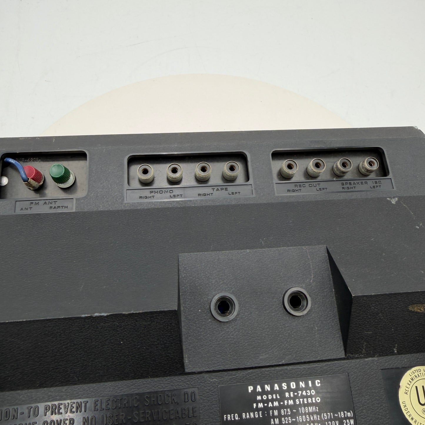 Panasonic FM AM Multiplex Stereo Wedge Table Radio RE-7430 - For Parts or Repair