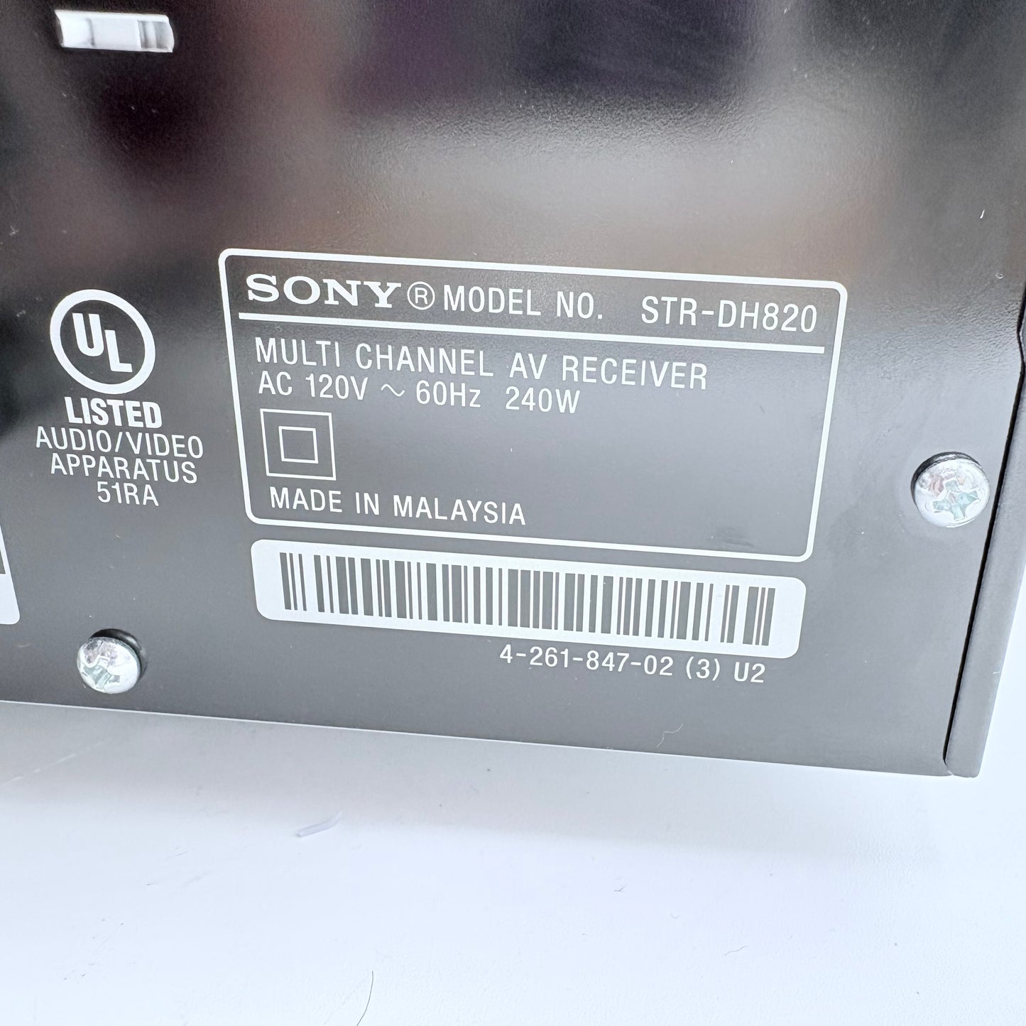 Sony STR-DH820 Home Audio Receiver Tested No Remote