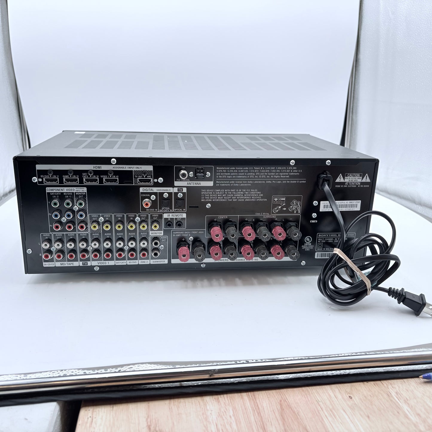 Sony STR-DH820 Home Audio Receiver Tested No Remote