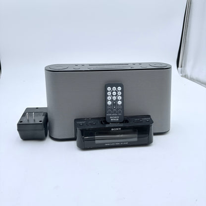 Sony ICF-CS10iP iPod Dock and Radio Black with Remote Tested