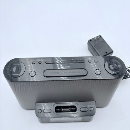 Sony ICF-CS10iP iPod Dock and Radio Black with Remote Tested