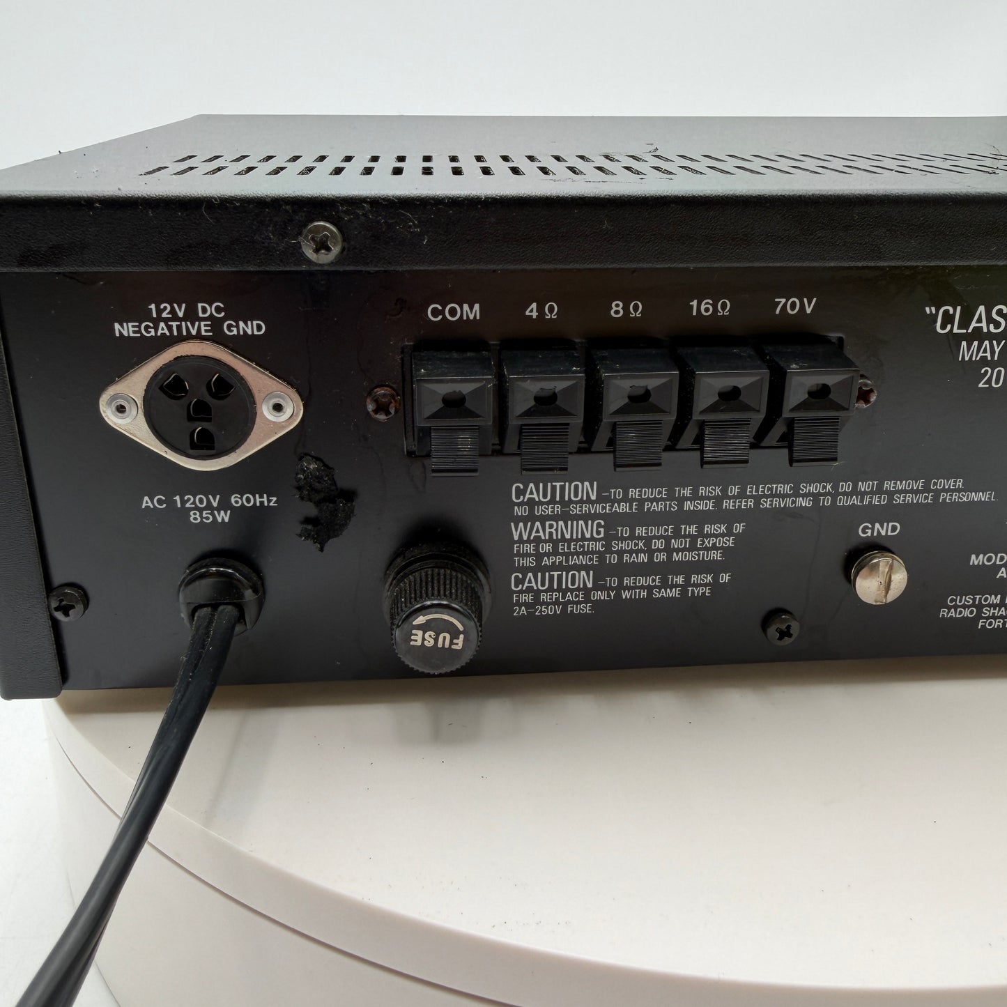 Realistic MPA-25 20 Watt P.A. Amplifier Untested