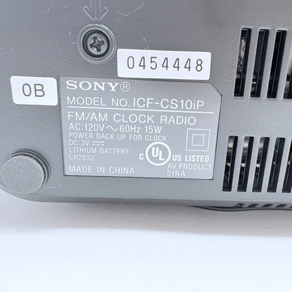 Sony ICF-CS10iP iPod Dock and Radio Black with Remote Tested