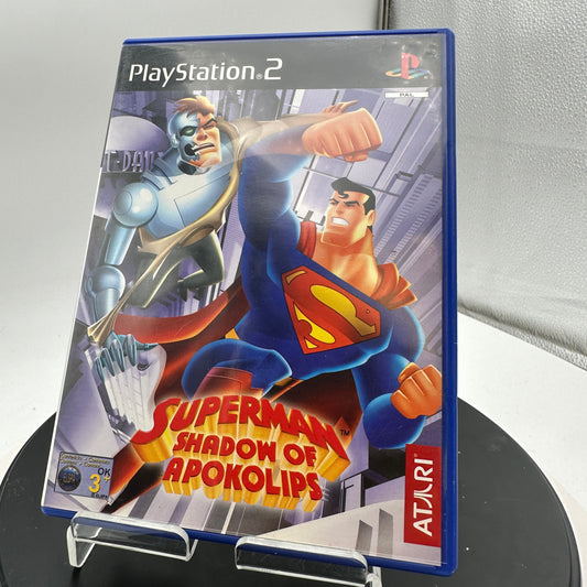 PAL Playstation 2 Superman Shadow of Apokolips Black CIB