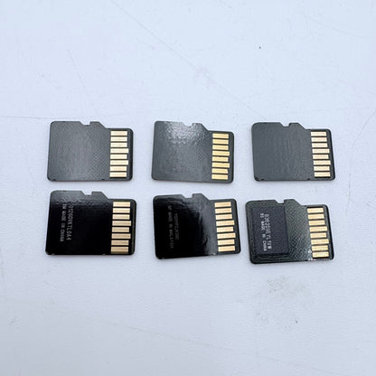 SanDisk Lot of Six Assorted MicroSD Cards Tested Various Sizes