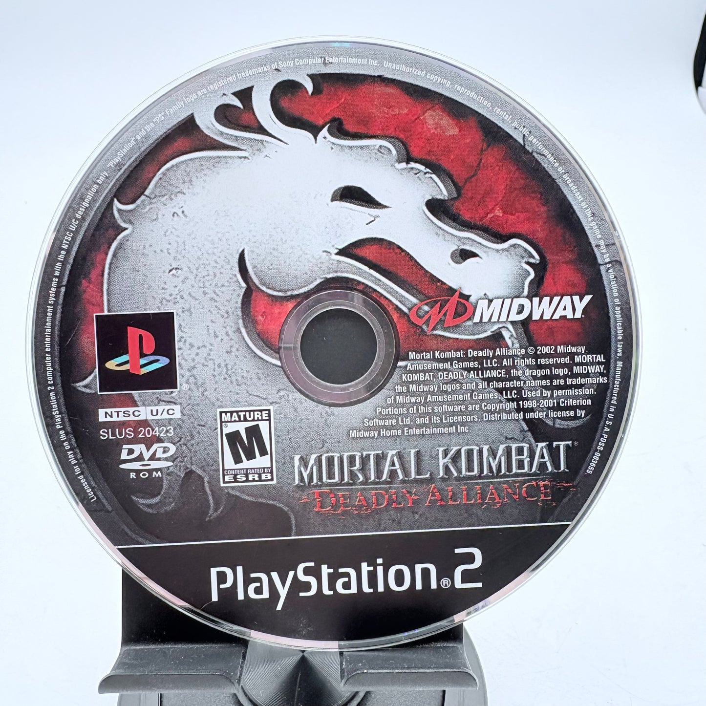 PlayStation 2 Mortal Kombat Deadly Alliance Black Disc Only