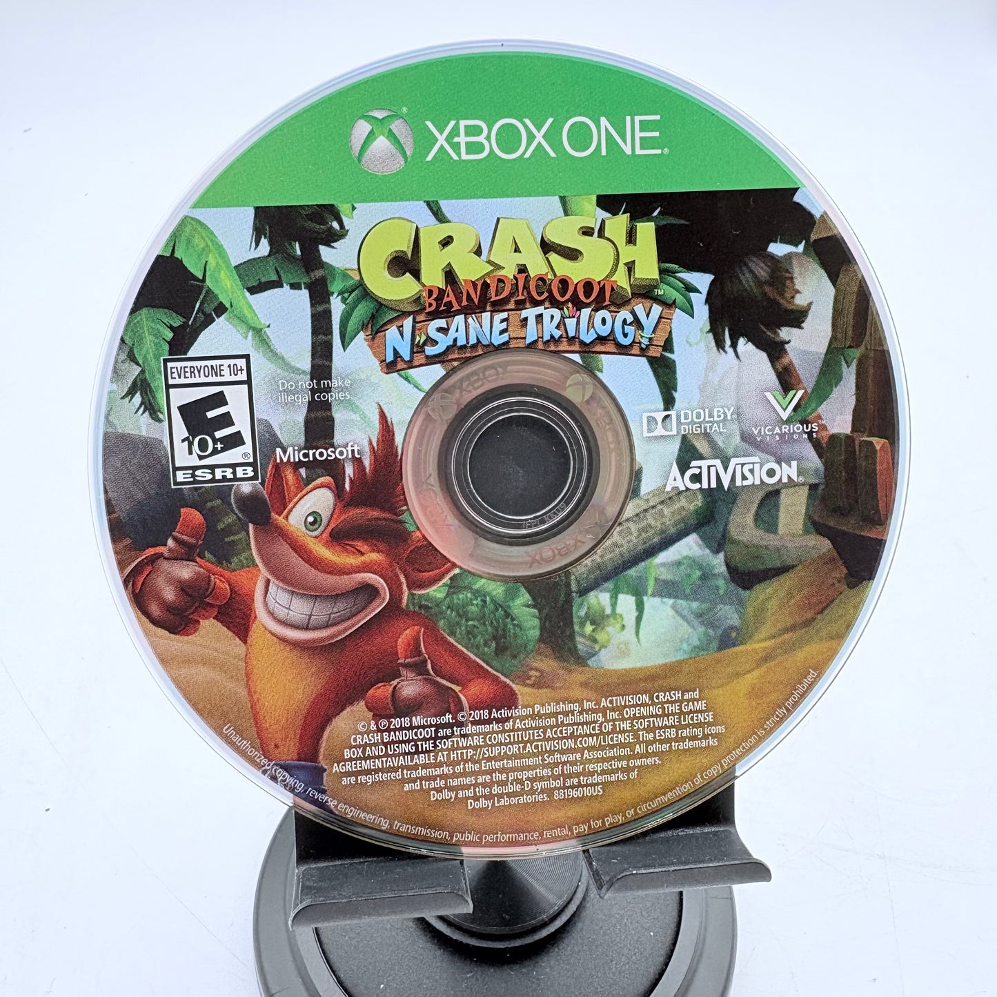 Crash Bandicoot N. Sane Trilogy Xbox One Disc Only