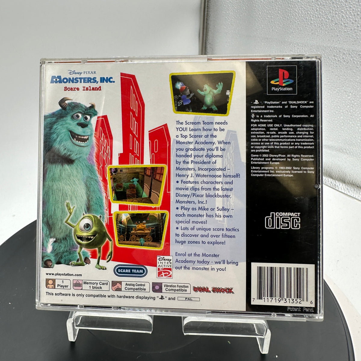 Monsters Inc. Scare Island PAL Playstation PS1 Game