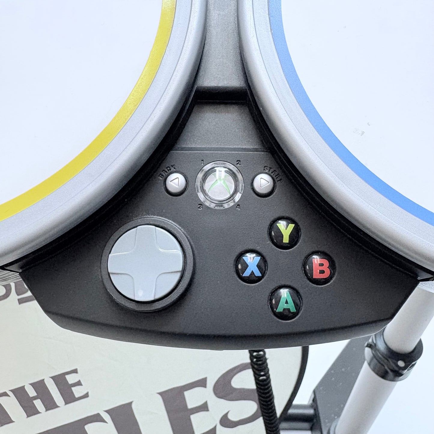 Microsoft Xbox 360 Beatles Rock Band Drum Set Wireless Bundle with Guitar & Game