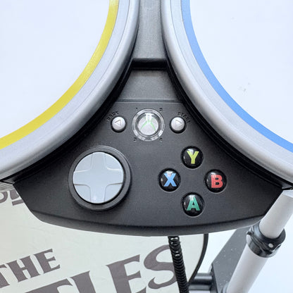 Microsoft Xbox 360 Beatles Rock Band Drum Set Wireless Bundle with Guitar & Game