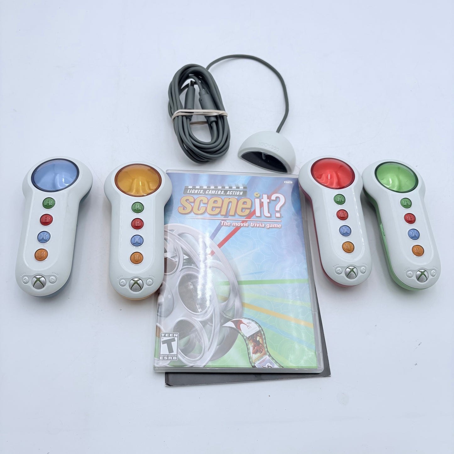 Xbox 360 Scene It Game Big Button Pad Lot IR Receiver Complete