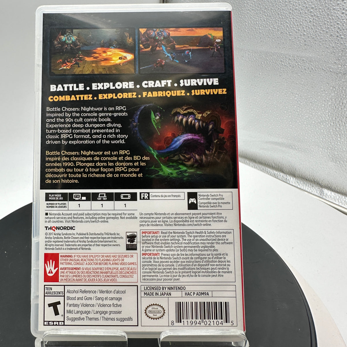 Battlechasers: Nightwar Nintendo Switch Video Game CIB