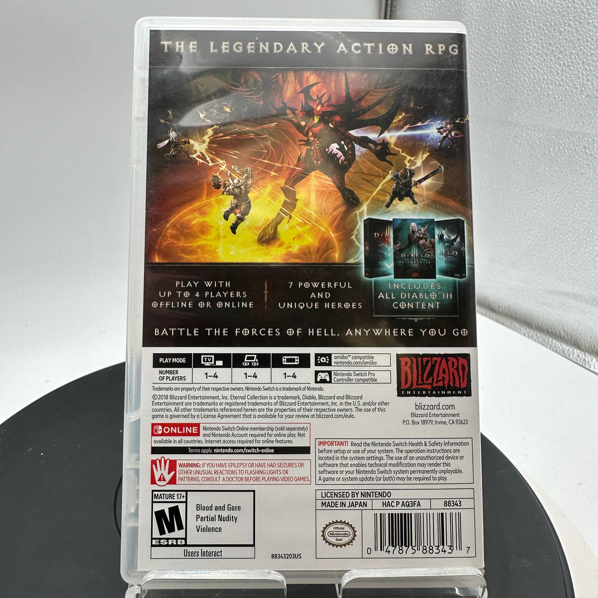 Nintendo Switch Diablo III Eternal Collection Video Game CIB