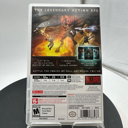 Nintendo Switch Diablo III Eternal Collection Video Game CIB