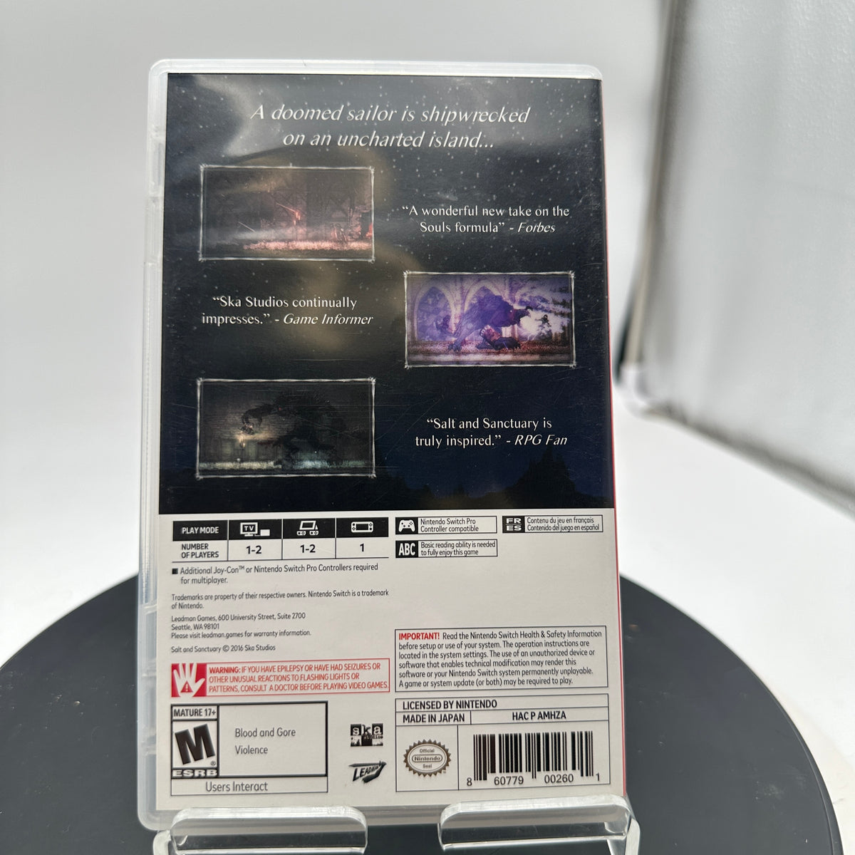 Salt and Sanctuary for Nintendo Switch CIB