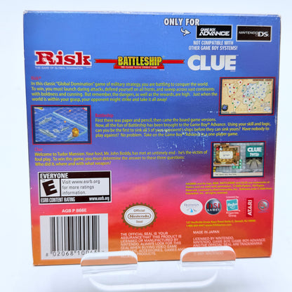 GameBoy Advance Risk Battleship Clue  CIB