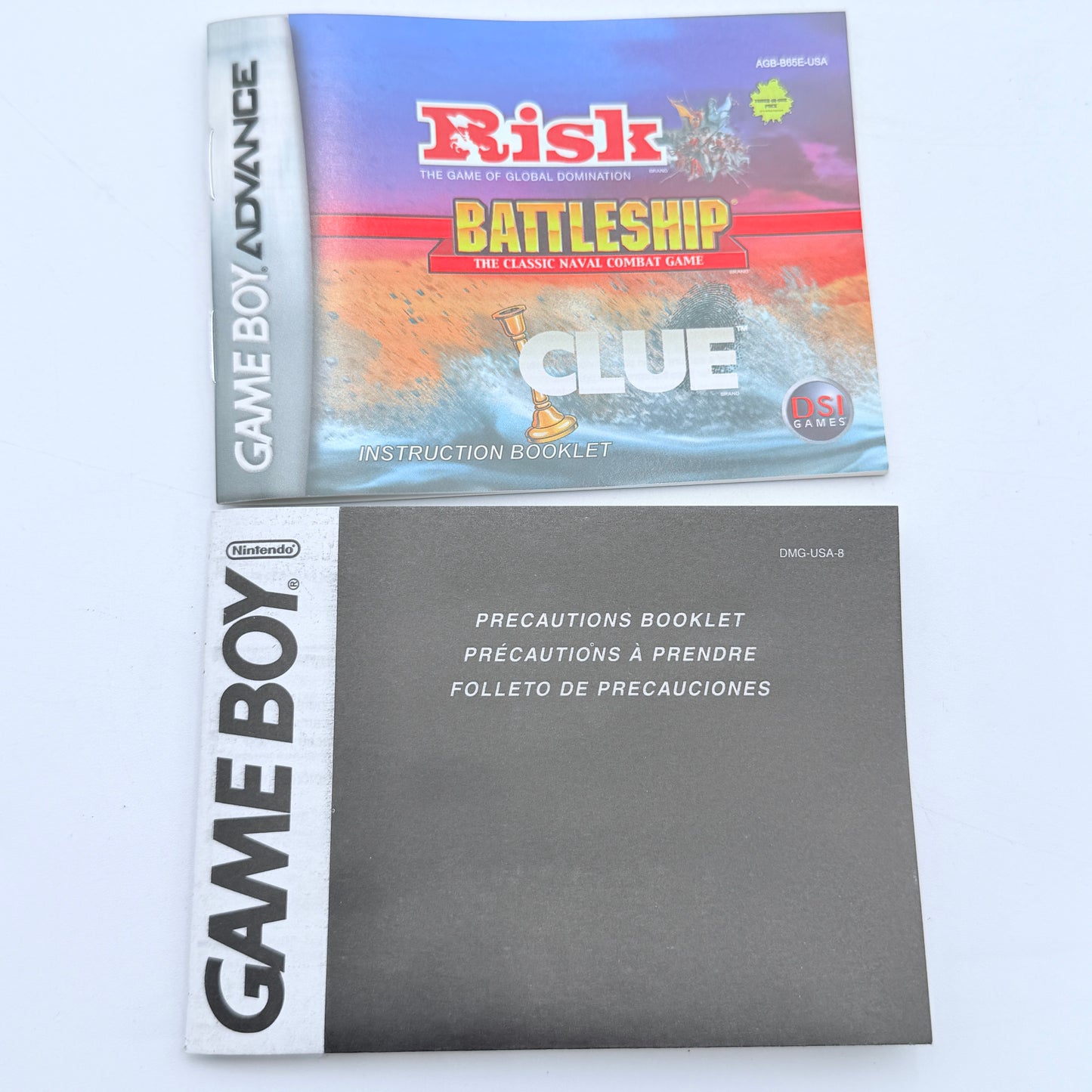 GameBoy Advance Risk Battleship Clue  CIB