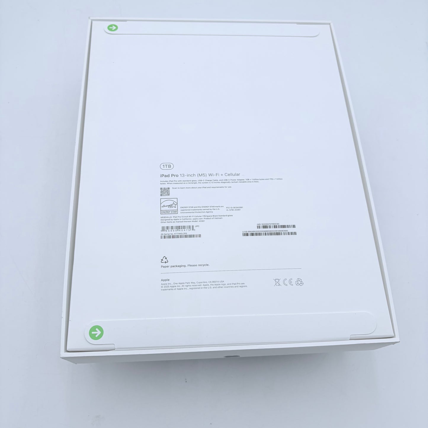 New Apple iPad Pro 13" M5 A3361 (2025) 1TB WiFi Cellular Unlocked
