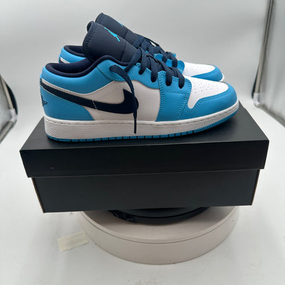 Jordan Air Jordan 1 Low GS Sneakers - White Dark Powder Blue Obsidian 553560-144