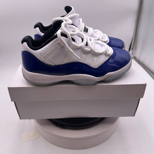 Jordan Womens Air Jordan 11 Retro Low White/Black-Concord Sneakers Size 7.5