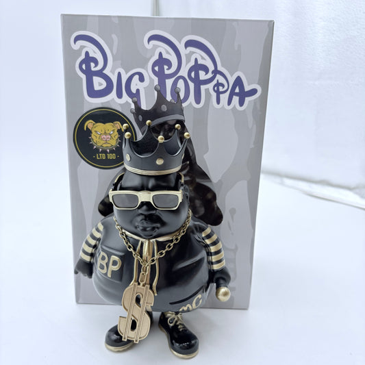 Clutter Studios Big Poppa Black Gold Ltd 100 Vinyl Figure by Ron English