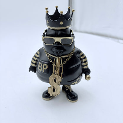 Clutter Studios Big Poppa Black Gold Ltd 100 Vinyl Figure by Ron English