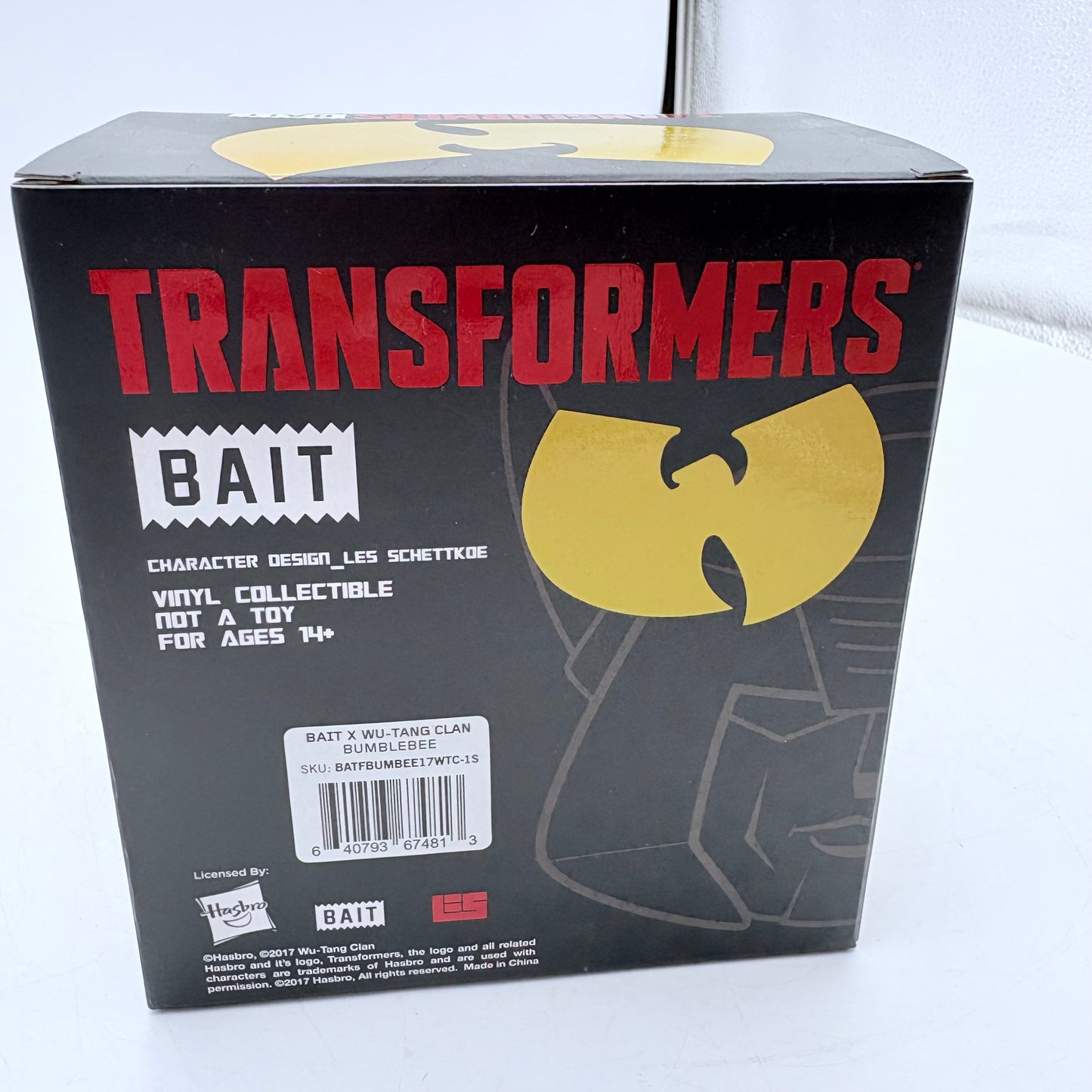 BAIT X Wu-Tang Clan Transformers Killa Bee Bumblebee Figure SDCC 2017 Black Collectible